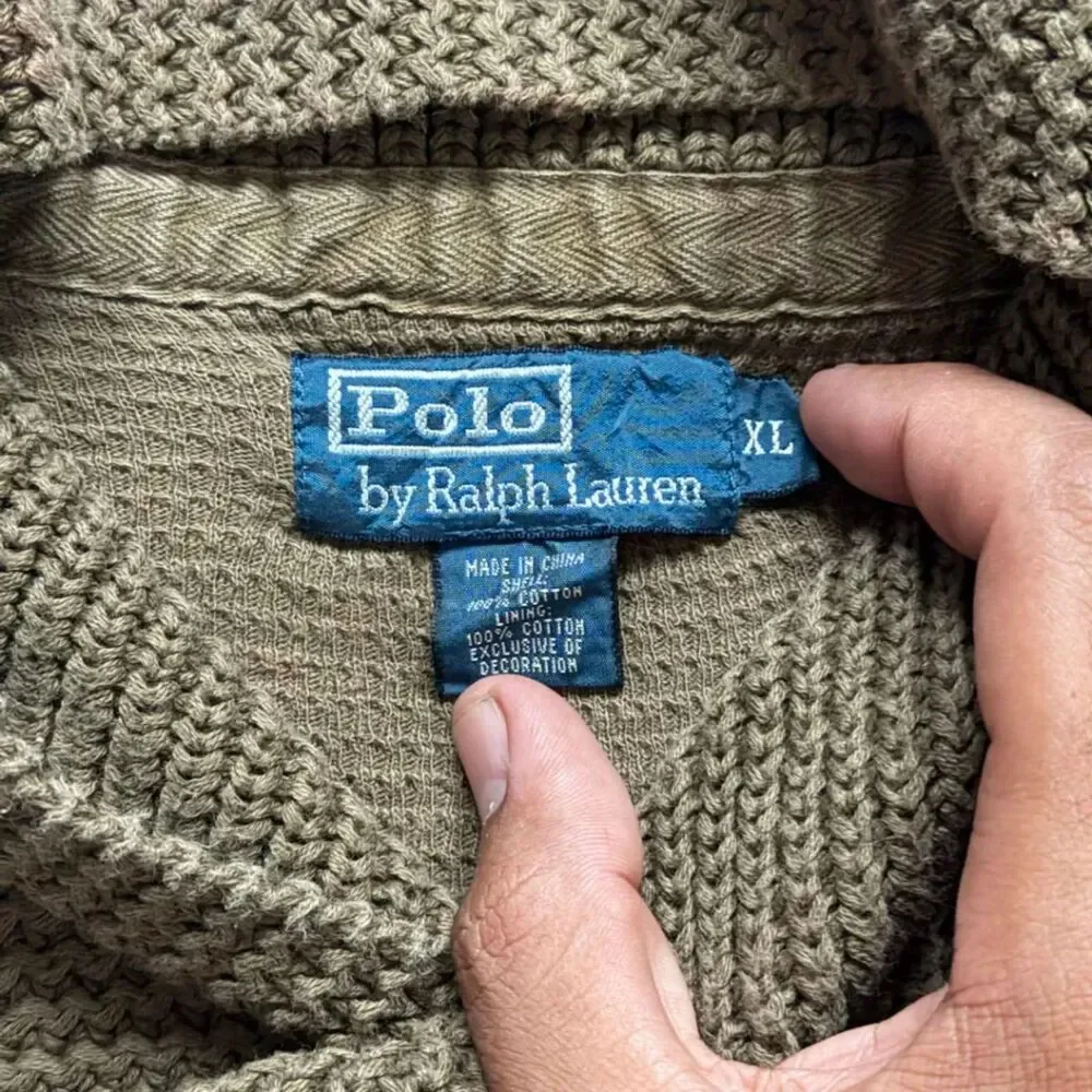 Vintage Polo Ralph Lauren Mount Churchill Mountain Expedition Shawl Neck Sweater
